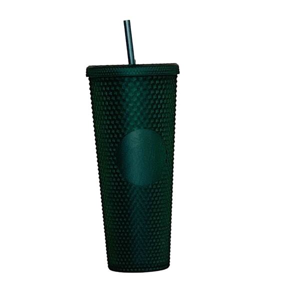 NWT Limited Edition 2022 Starbucks Matte Dark Green Venti Studded Tumbler Cup - Picture 1 of 4